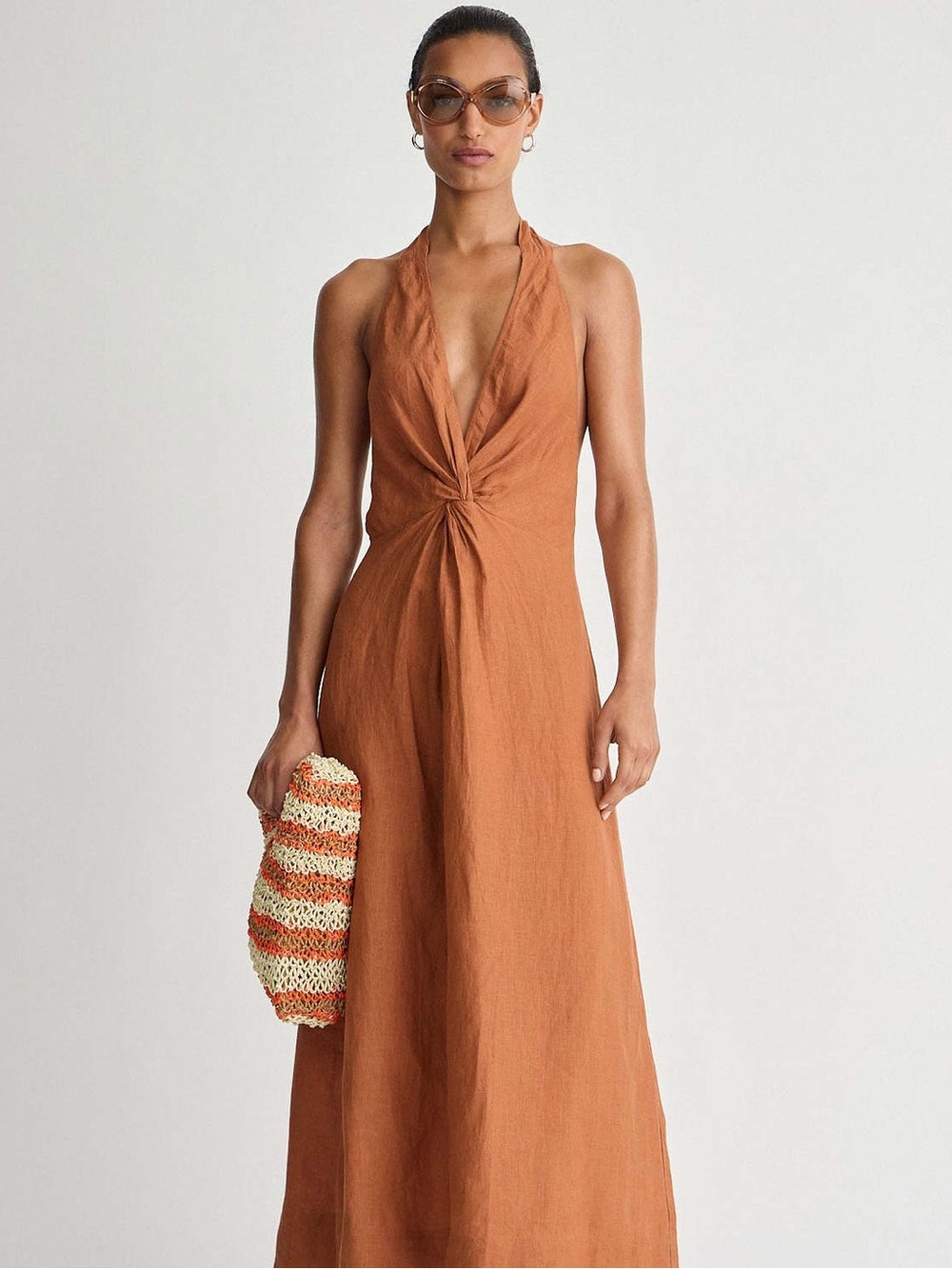 NWT Apiece Apart Salome Halter Maxi in Harissa 00